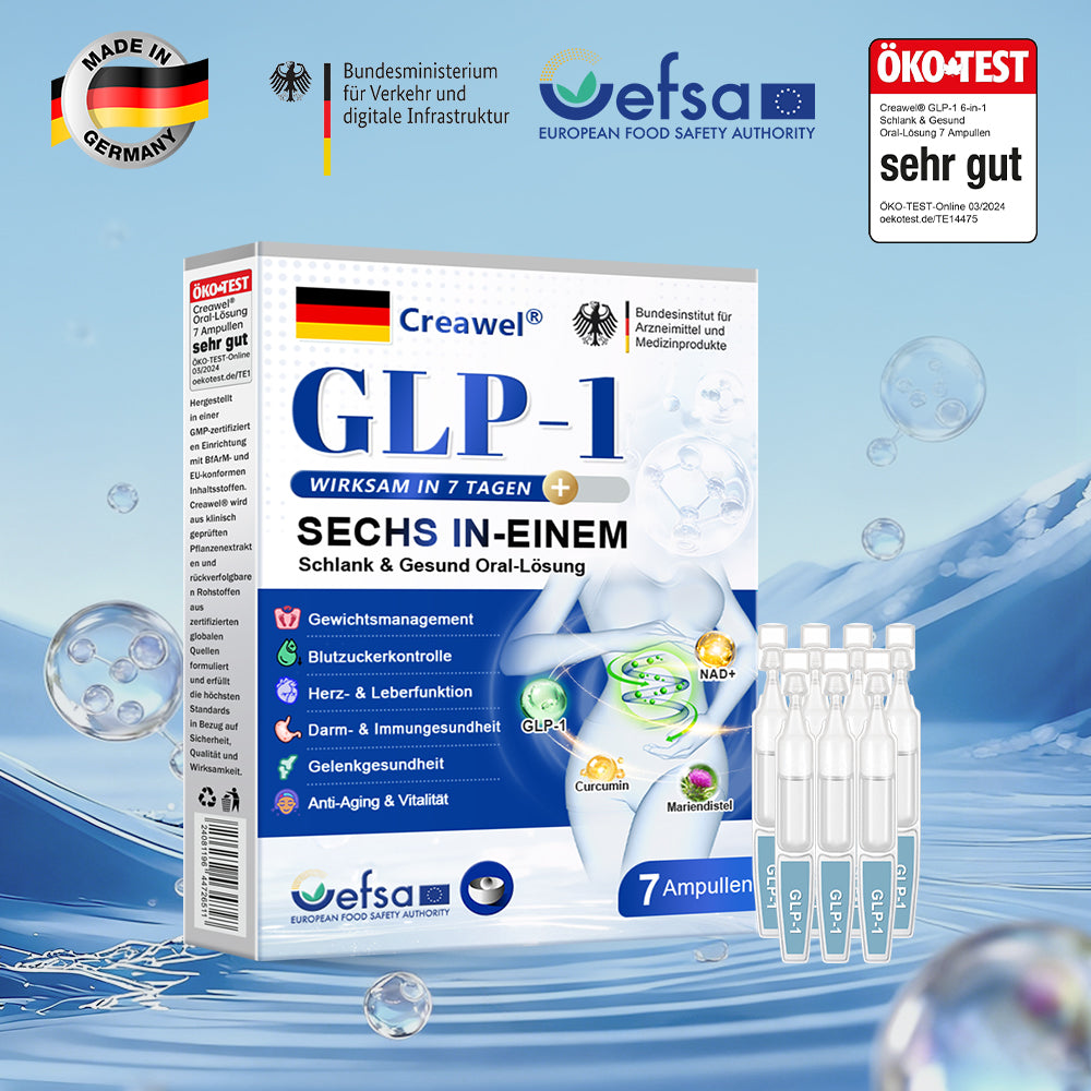 Die weltweit einzige🎁Сreawe𝑙® 🇩🇪6-in-1-GLƤ-1-Trinklösung🎁, die von der Bundesinstitut für Arzneimittel und Medizinprodukte (BfArM) zertifiziert ist ✅